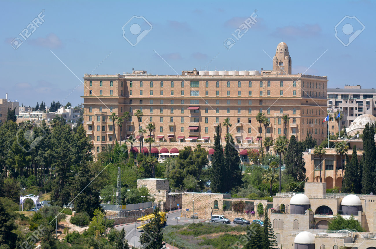 Jerusalem Isr - Mar 19 2015aerial View Of King David Hotel In Jerusalem Israelits A 5-star Hotel Frequent Hosting Heads Of State Dignitaries And Other Personalities During Their Visit To Jerusalem Stock