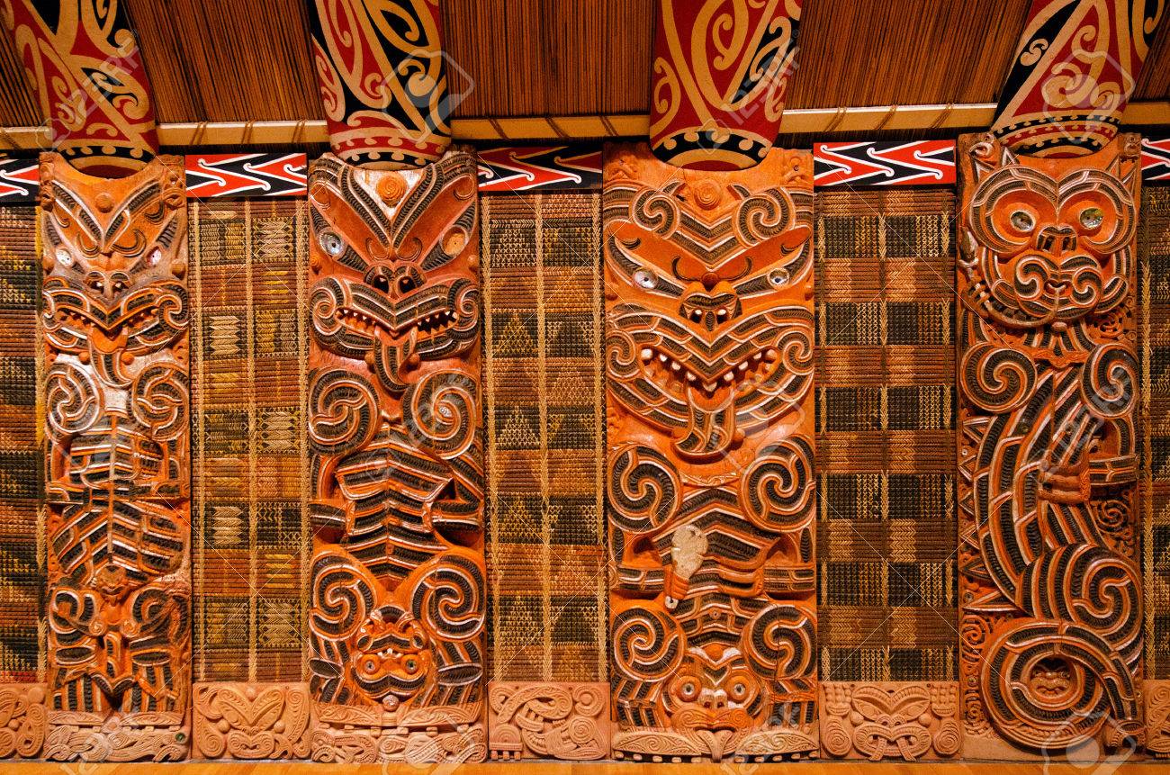 Traditional Maori Wood Carvings In 