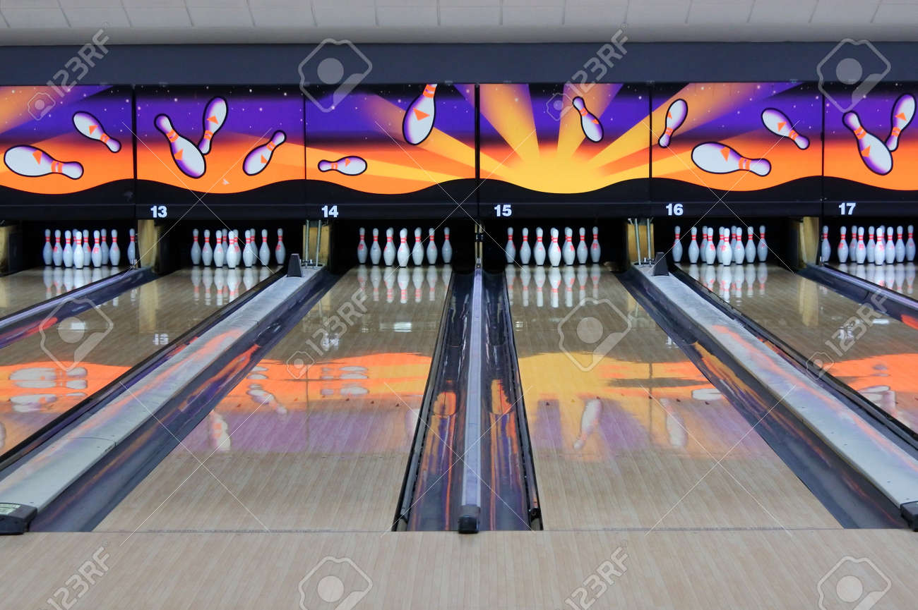 An empty Bowling Alleys.Bowling is played by 100 million people in more than 90 countries - 169904532 An empty Bowling Alleys.Bowling is played by 100 million people in more than 90 countries - 169904532