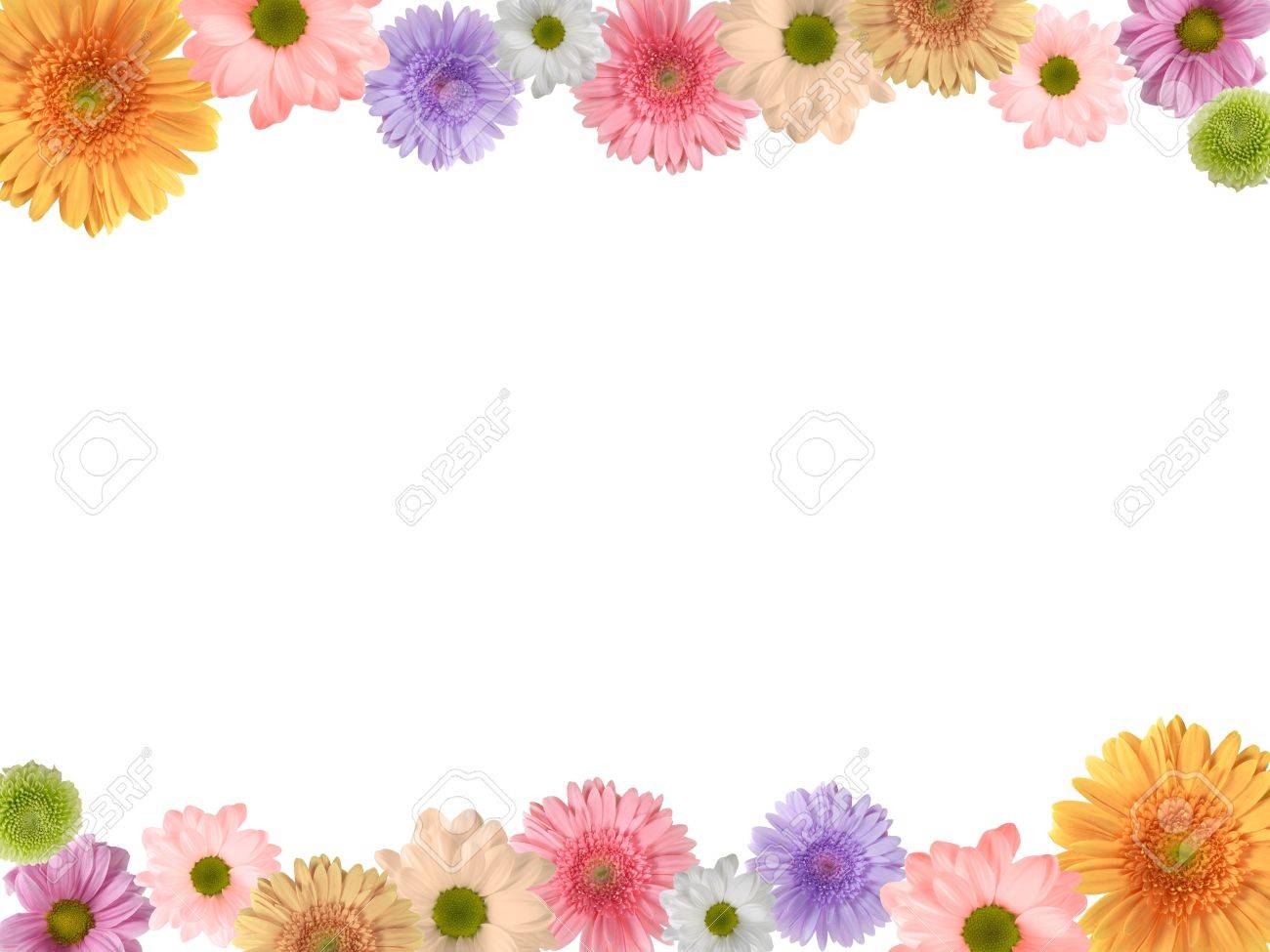 春デザインのガーベラから美しい枠 フレーム の写真素材 画像素材 Image