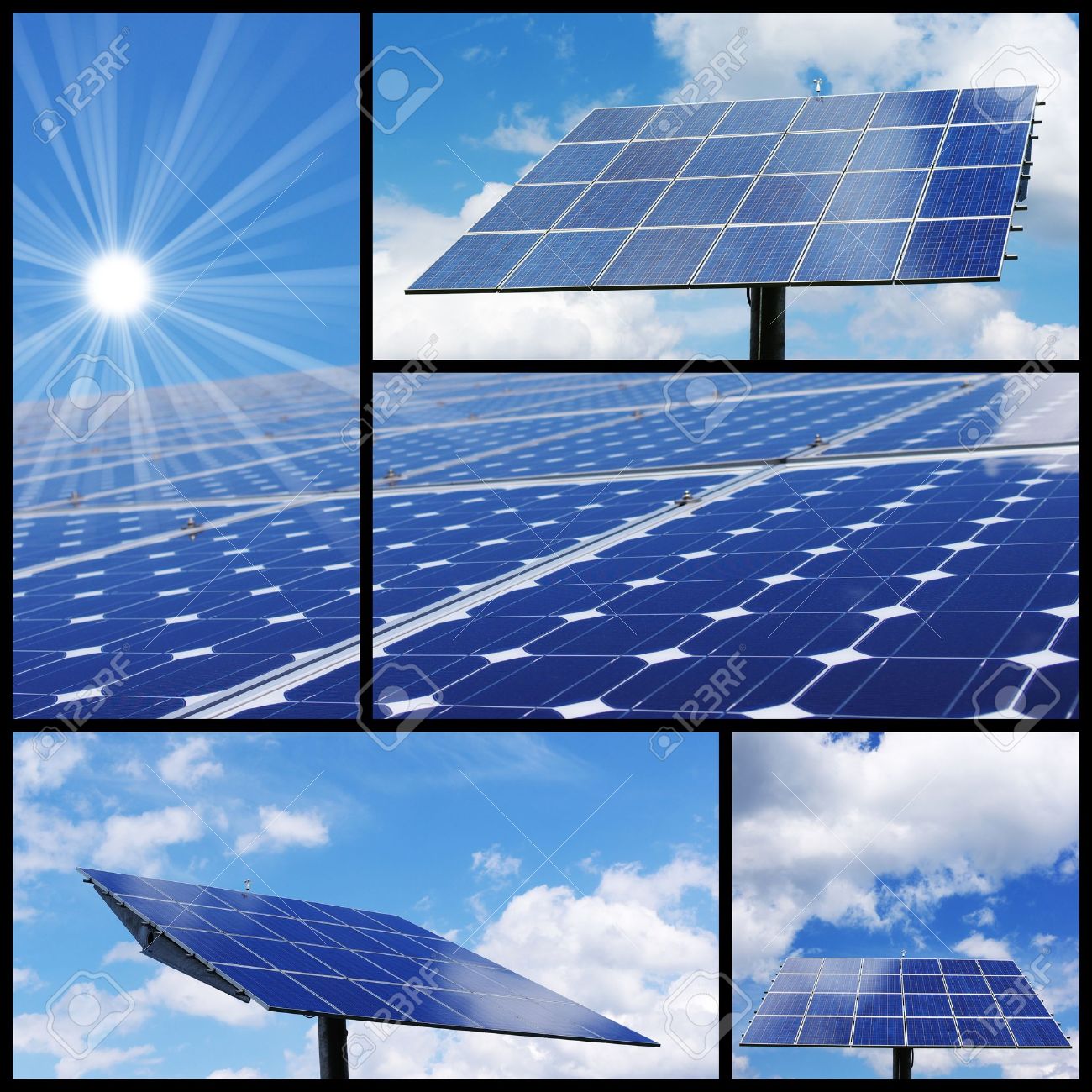 Collage De Energía Solar: Alternativa Y Energía Verde! Fotos, Retratos, Imágenes Y Fotografía De Archivo Libres De Derecho. Image 10974012.