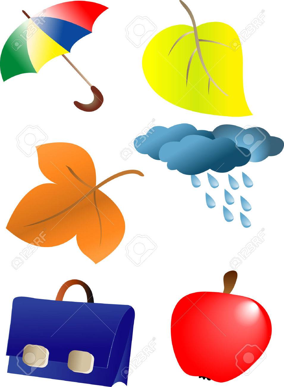 秋のシーズン装飾品 ベクトル イラスト 完全に編集可能な簡単な色の変化 のイラスト素材 ベクタ Image