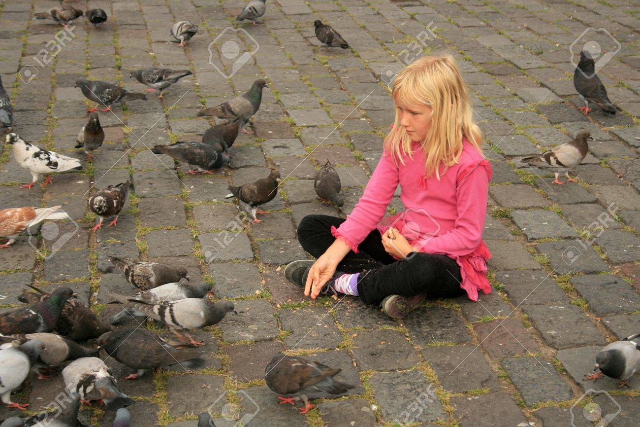 Eine Hubsche Junge Blonde Madchen Futtert Tauben In Einem Park In Quito Ecuador Lizenzfreie Fotos Bilder Und Stock Fotografie Image 20081749