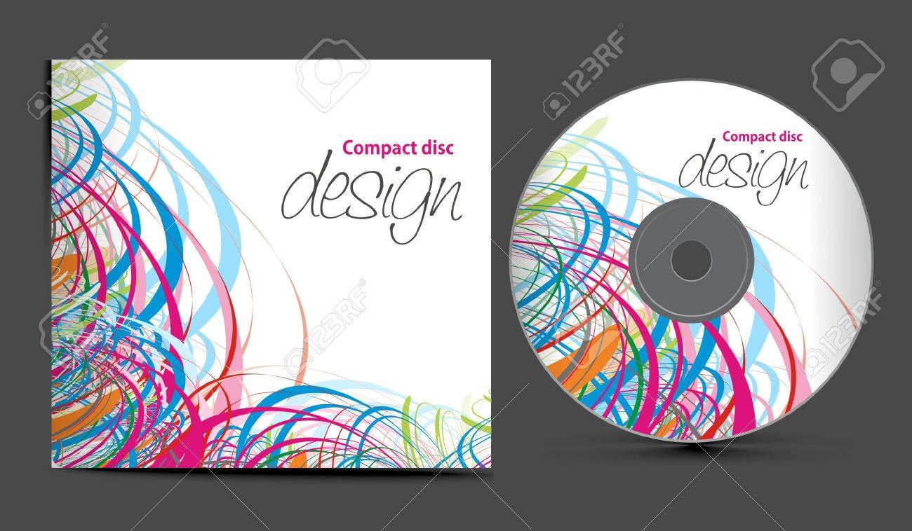 cd cover design template with copy space illustration royalty free cd cover design template