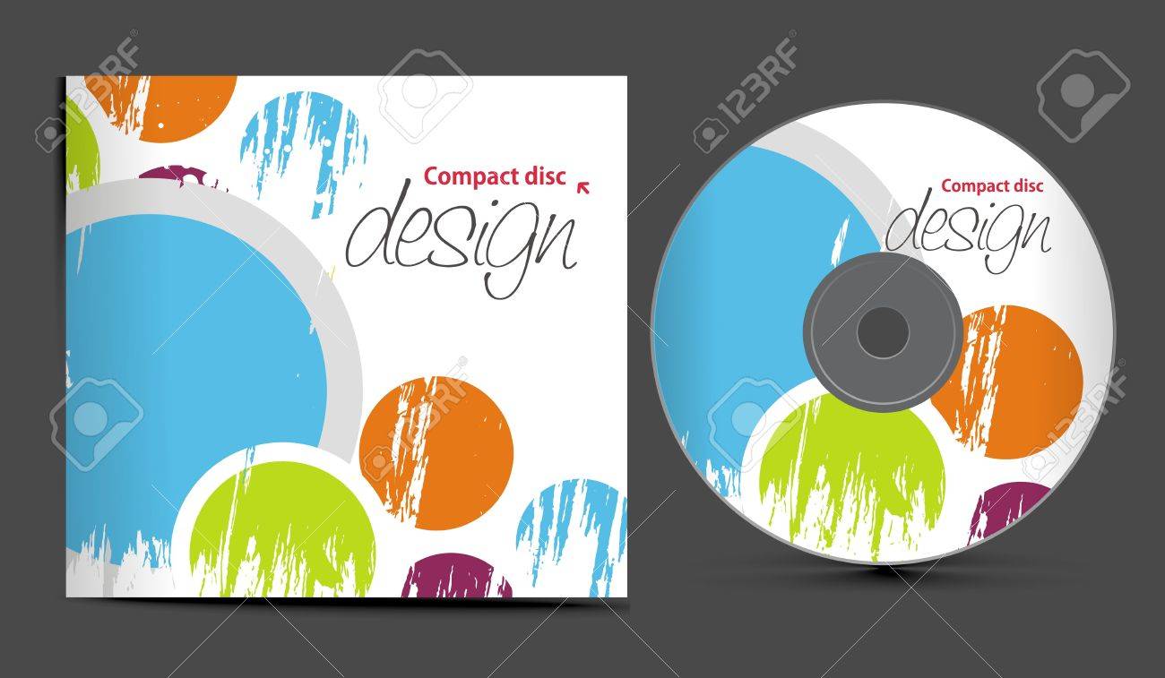 cd cover design template with copy space illustration royalty free cd cover design template