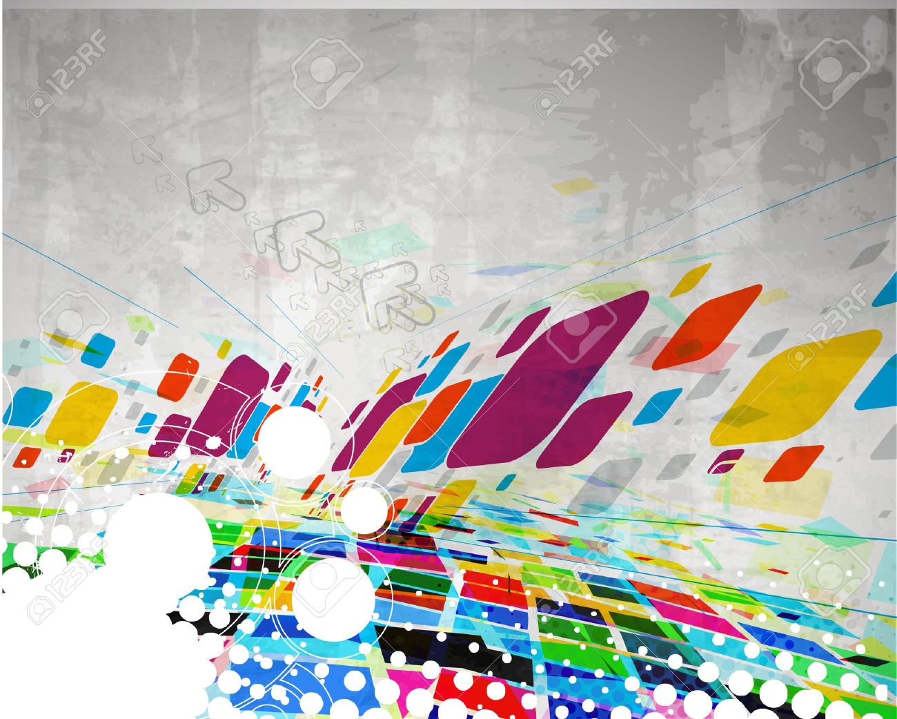 multicolor grunge pattern background a vintage poster design