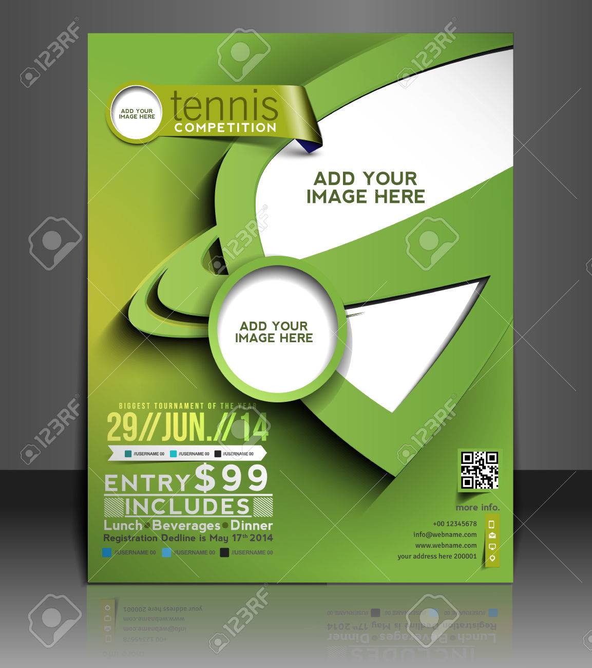 tennis competition flyer poster template design royalty free tennis flyer template free