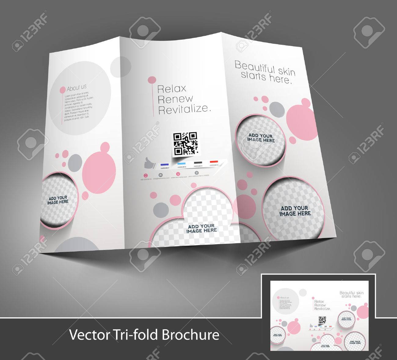 beauty care salon tri fold mock up brochure design royalty free mockup flyer salon