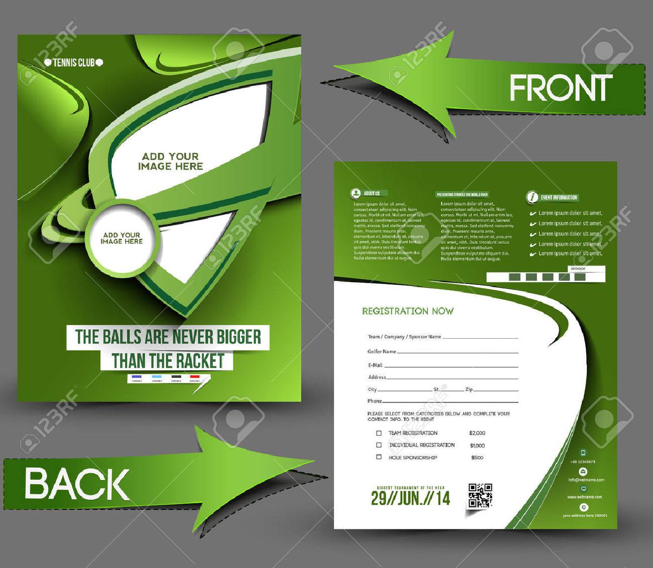 tennis competition front back flyer template royalty free cliparts tennis flyer template free