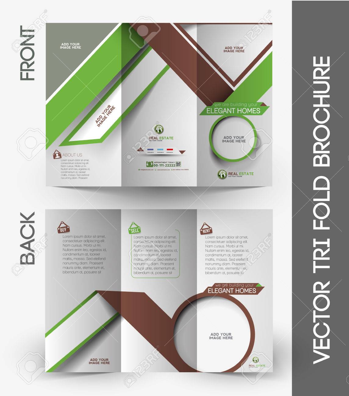 real estate agent tri fold mock up brochure design royalty free real estate agent brochure