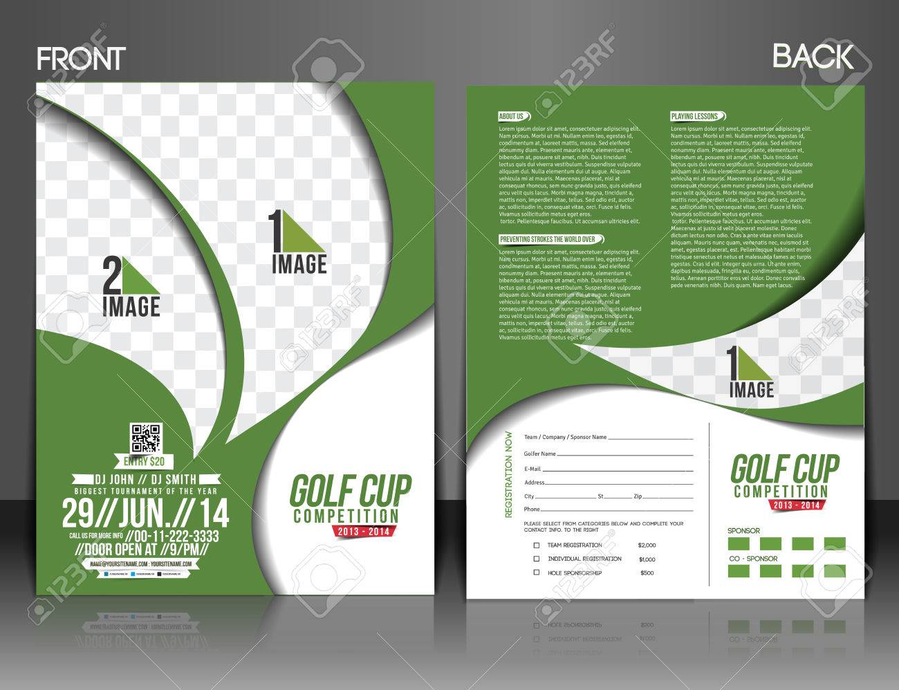 golf tournament flyer template