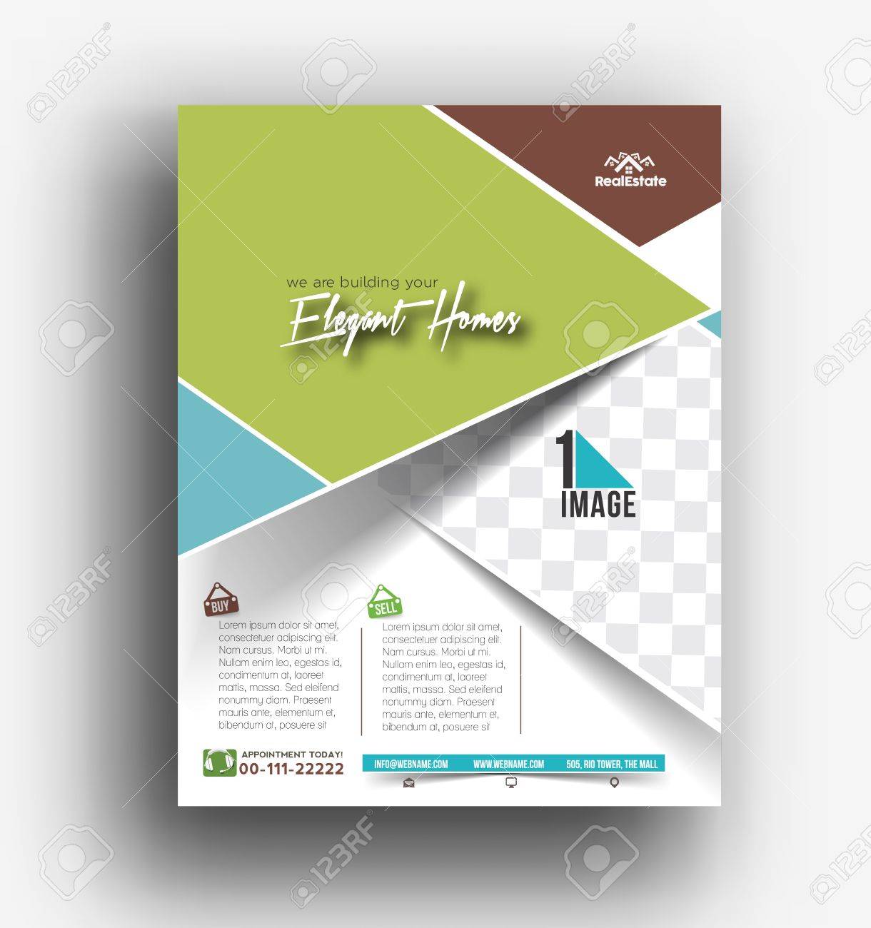 real estate agent flyer poster template royalty free cliparts