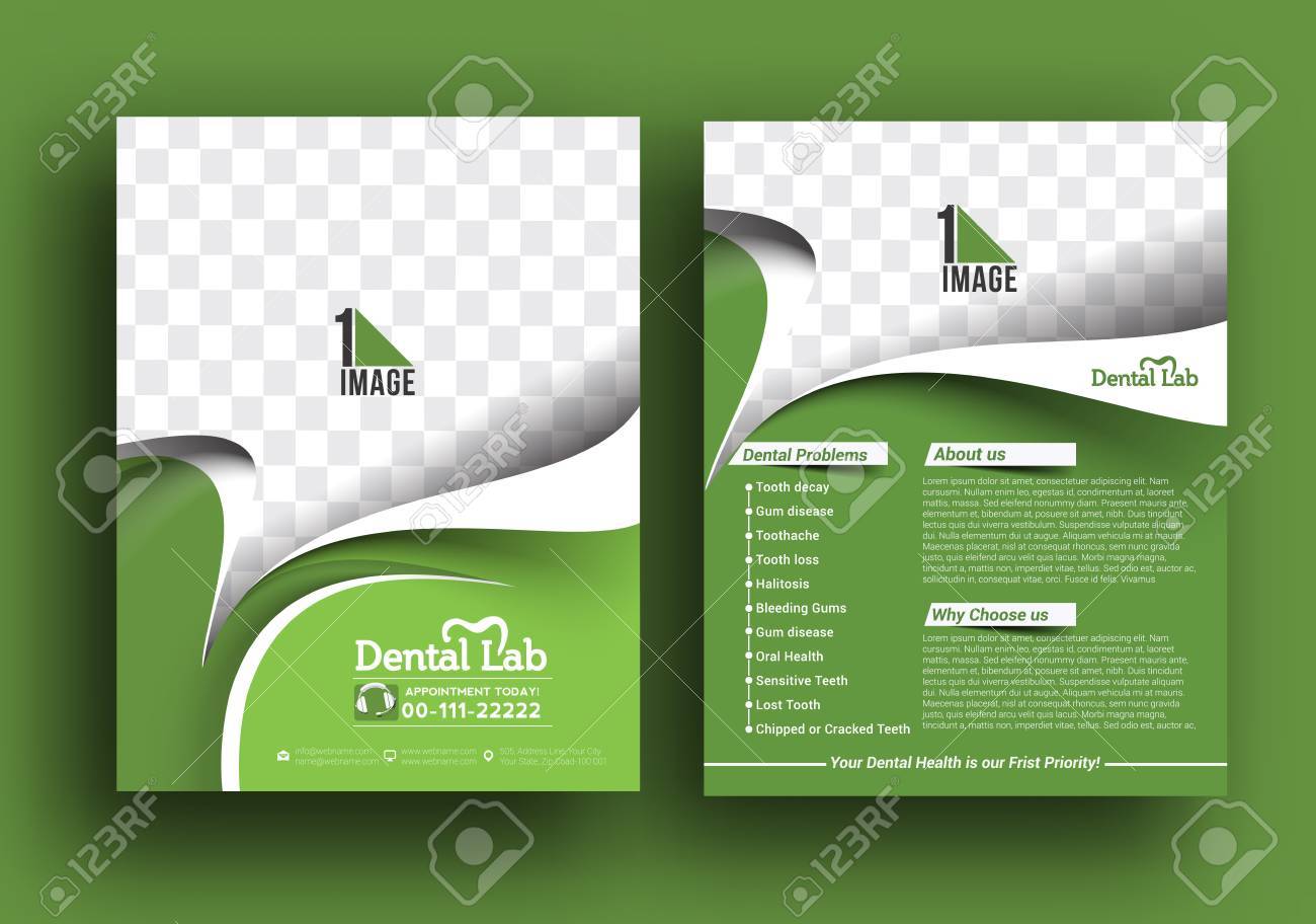 dental lab front flyer poster template royalty free cliparts lab poster template