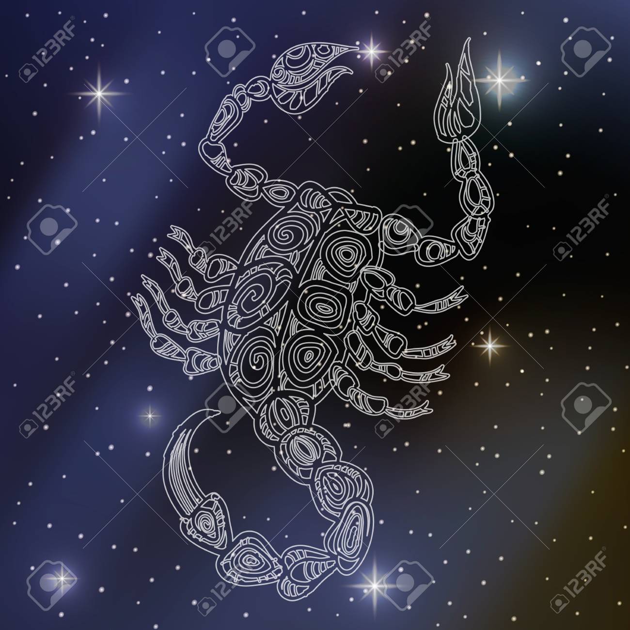 星座のさそり座のイラスト素材 ベクタ Image