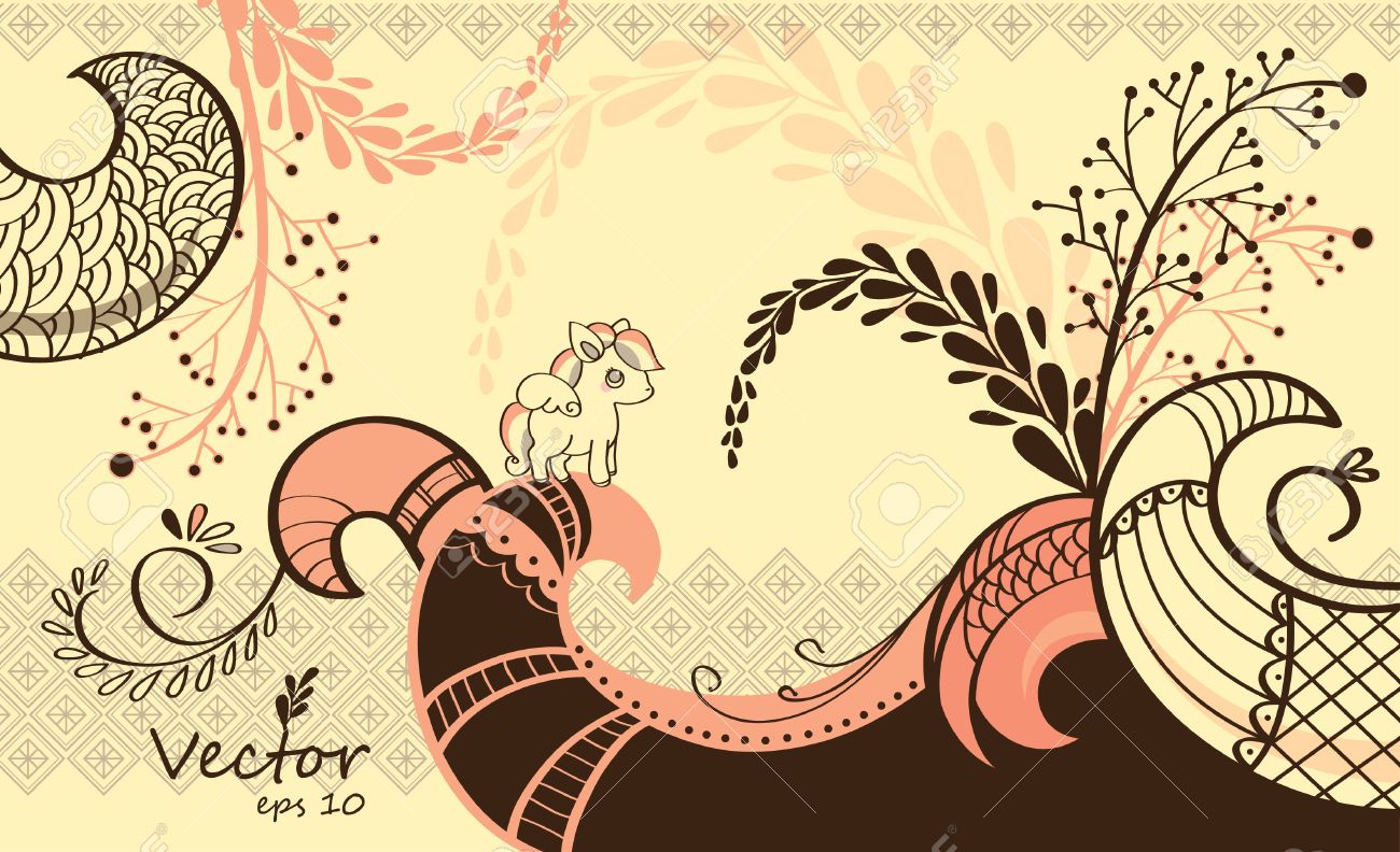 Fleur Dessin Vintage Pour Fond Décran