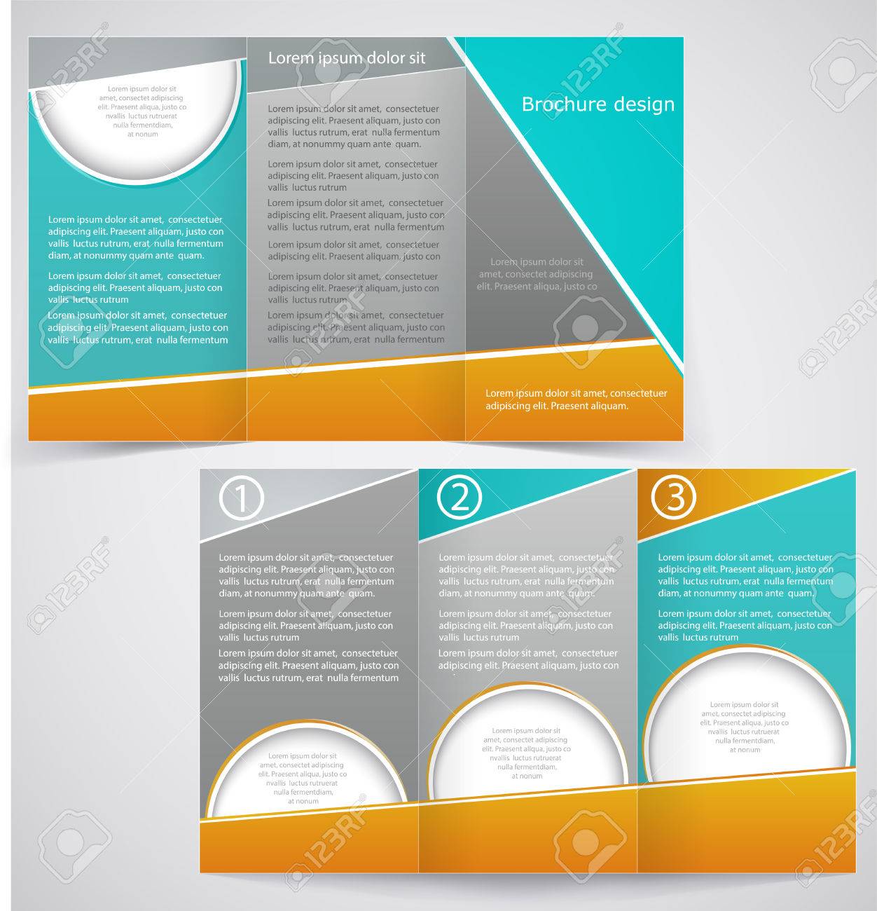 three fold brochure template