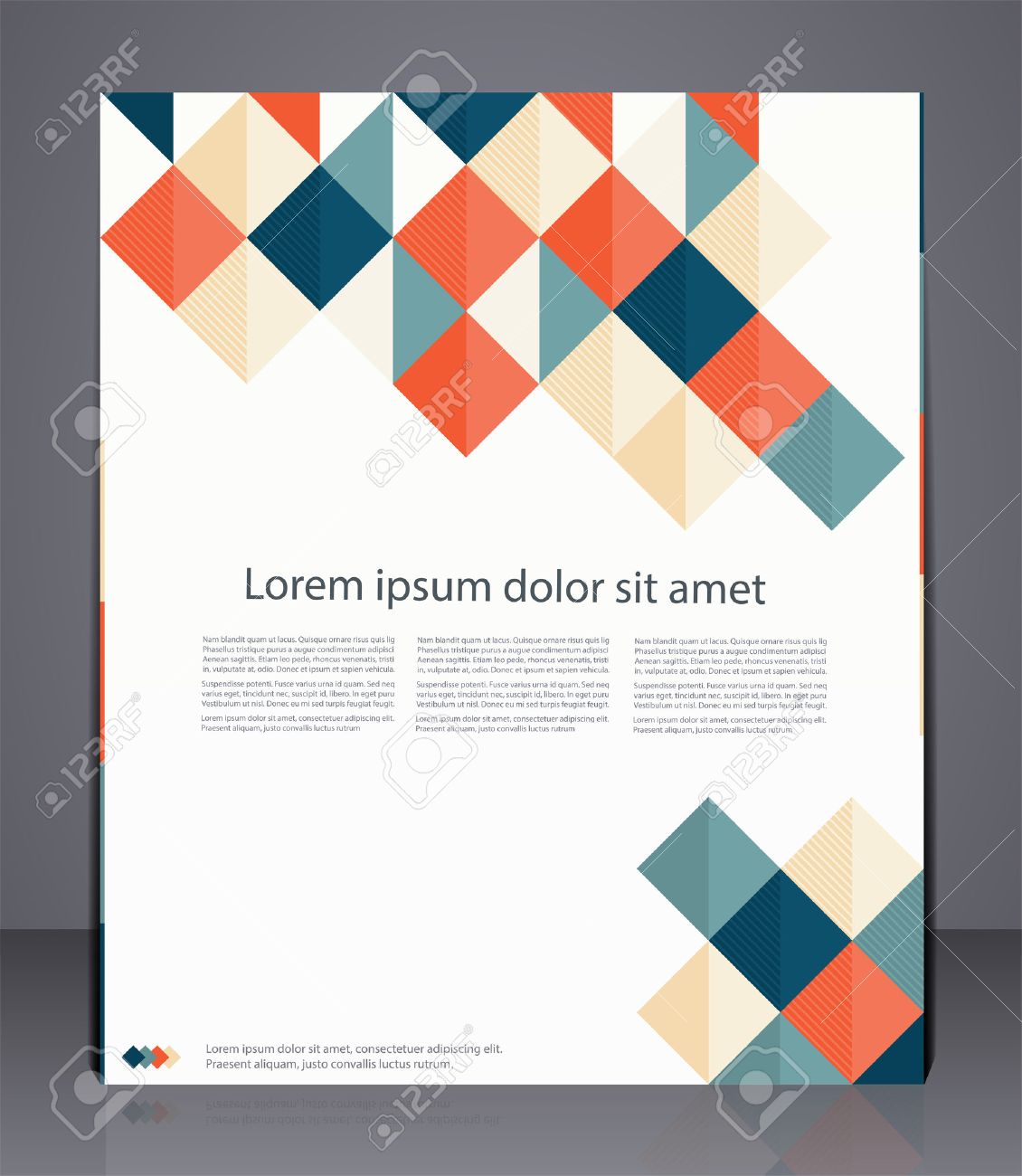 vector layout business flyer magazine cover or corporate geometric layout of the business