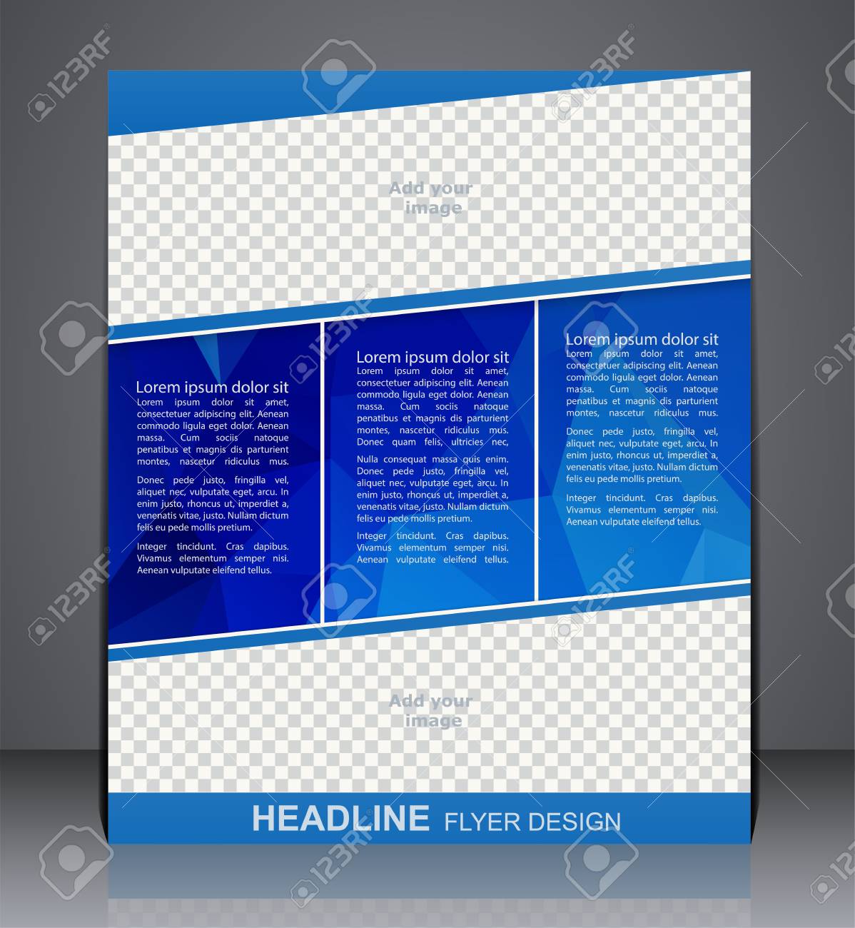 brochure flyer polygon design in a4 size layout cover design