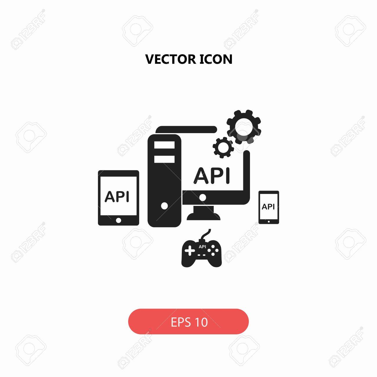 api application programming interface vector icon royalty free