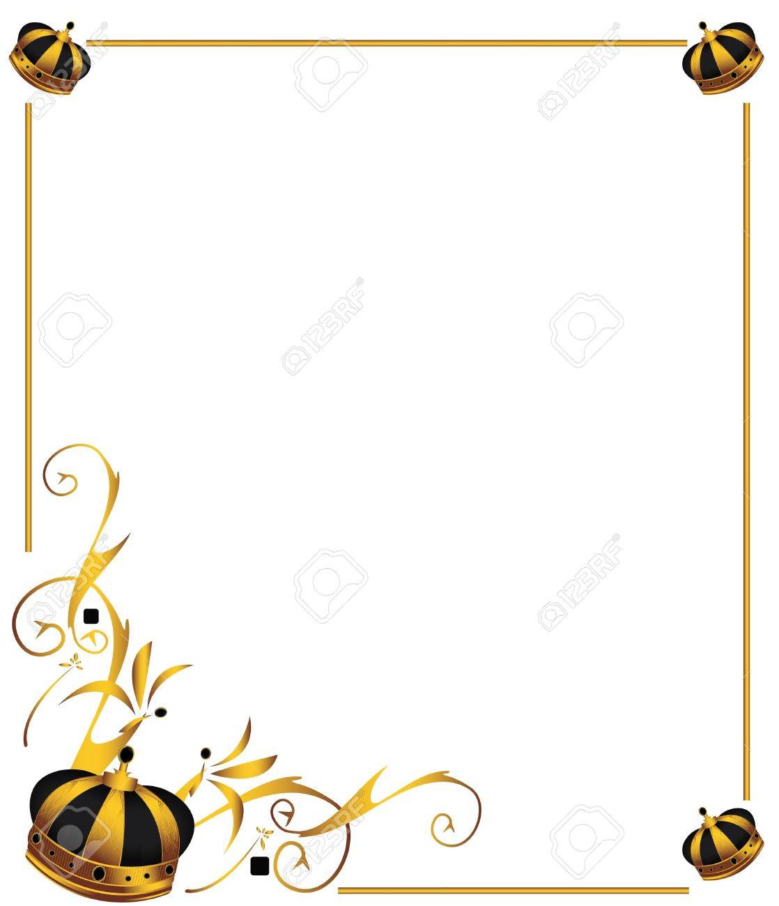 Gold crown on frame isolated on a white background - 4829727 Gold crown on frame isolated on a white background - 4829727