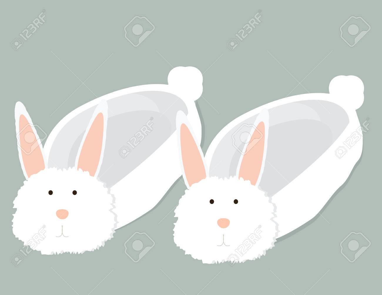 white bunny slippers