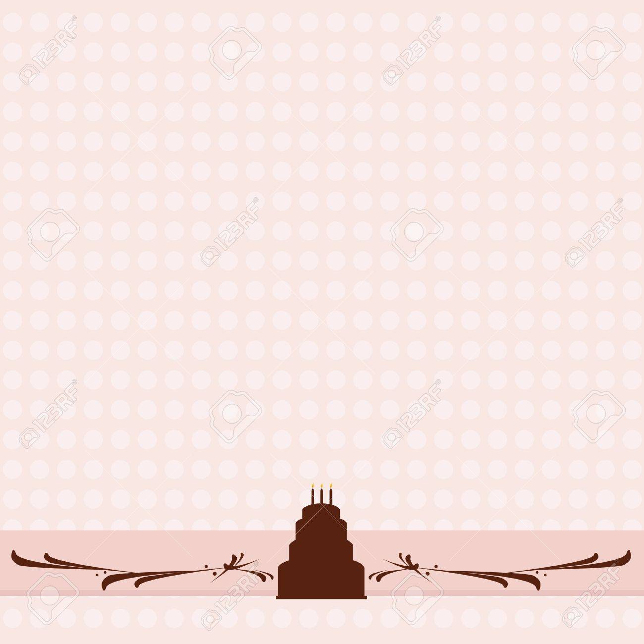 Dot background in pink with a four tier chocolate cake and decoration - 7315088 Dot background in pink with a four tier chocolate cake and decoration - 7315088