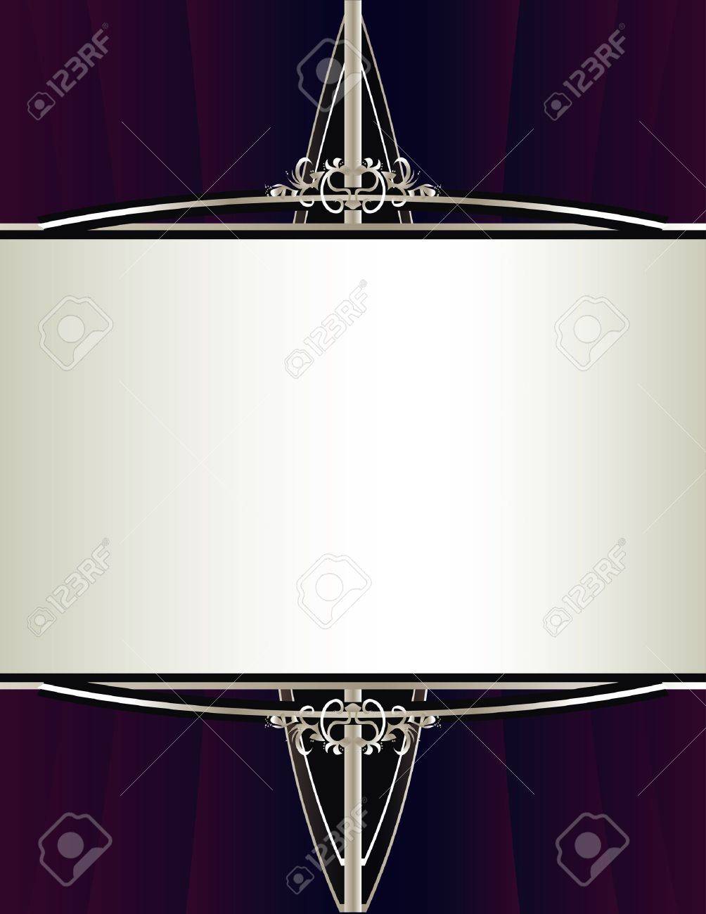 A gathered purple background with an elegant silver framing design - 7315137 A gathered purple background with an elegant silver framing design - 7315137