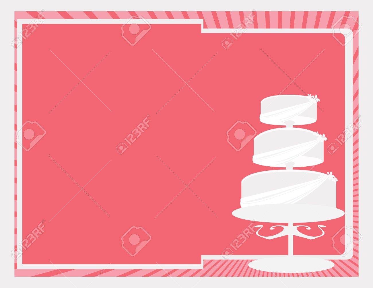 Near white three tier cake on a pink background - 7315114 Near white three tier cake on a pink background - 7315114