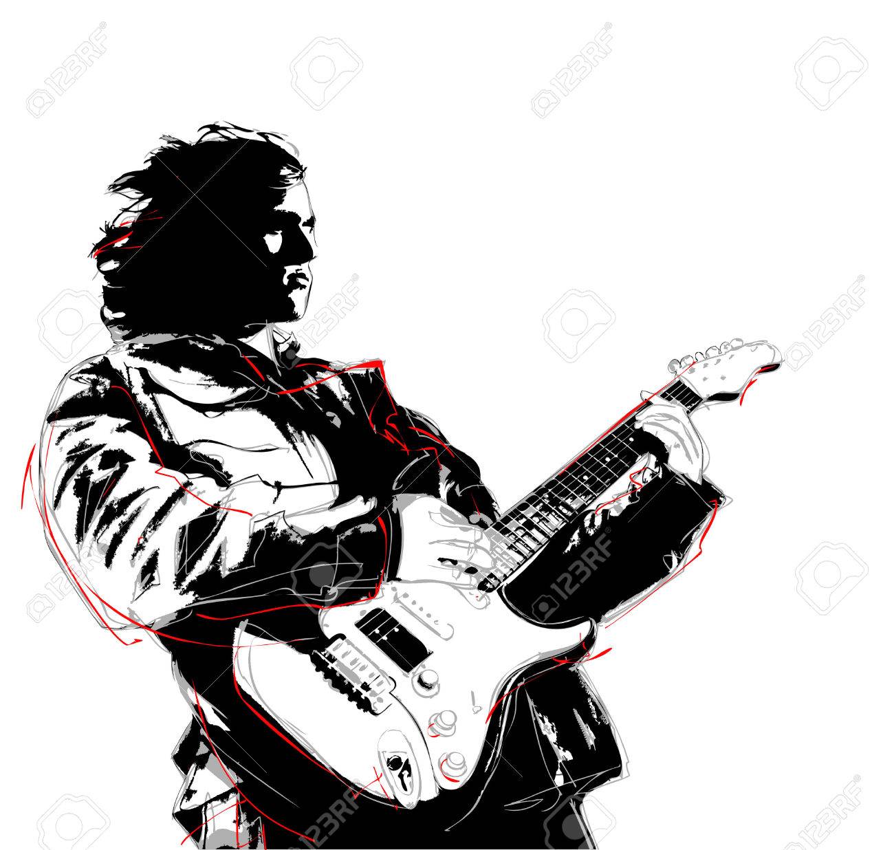 Illustration Of Guitarist Royalty Free Cliparts Vectors And Stock Illustration Image