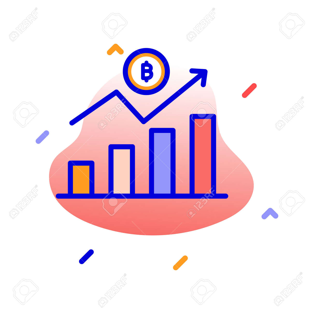 비트코인 분석 비트코인 차트 비트코인 그래프 비트코인 시장 완전히 편집 가능한 벡터 아이콘 로열티 무료 사진, 그림, 이미지 그리고  스톡포토그래피. Image 158829236