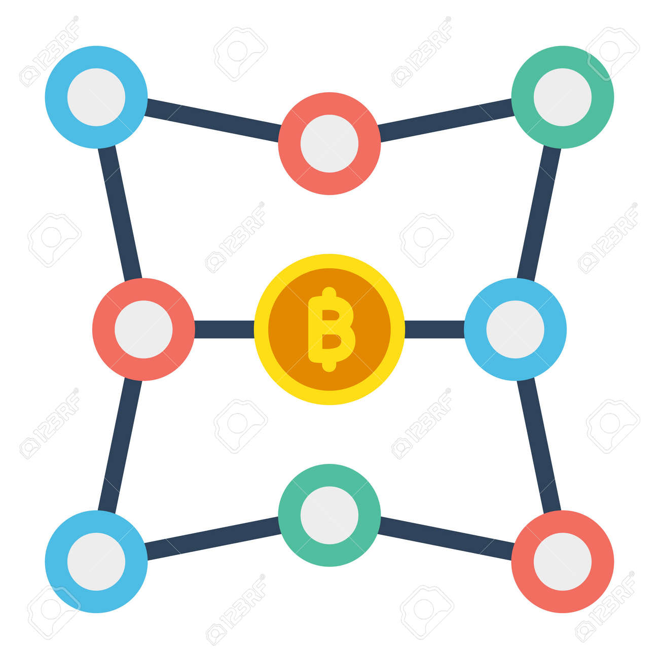 블록체인, 네트워크, 비트코인, 컨소시엄 블록체인 완전히 편집 가능한 벡터 아이콘 로열티 무료 사진, 그림, 이미지 그리고  스톡포토그래피. Image 158883279