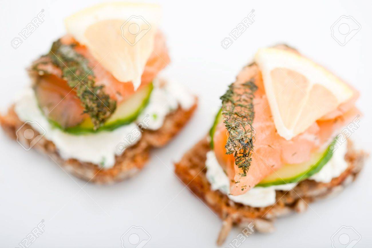 Smoked salmon with cream cheese Smoked salmon with cream cheese