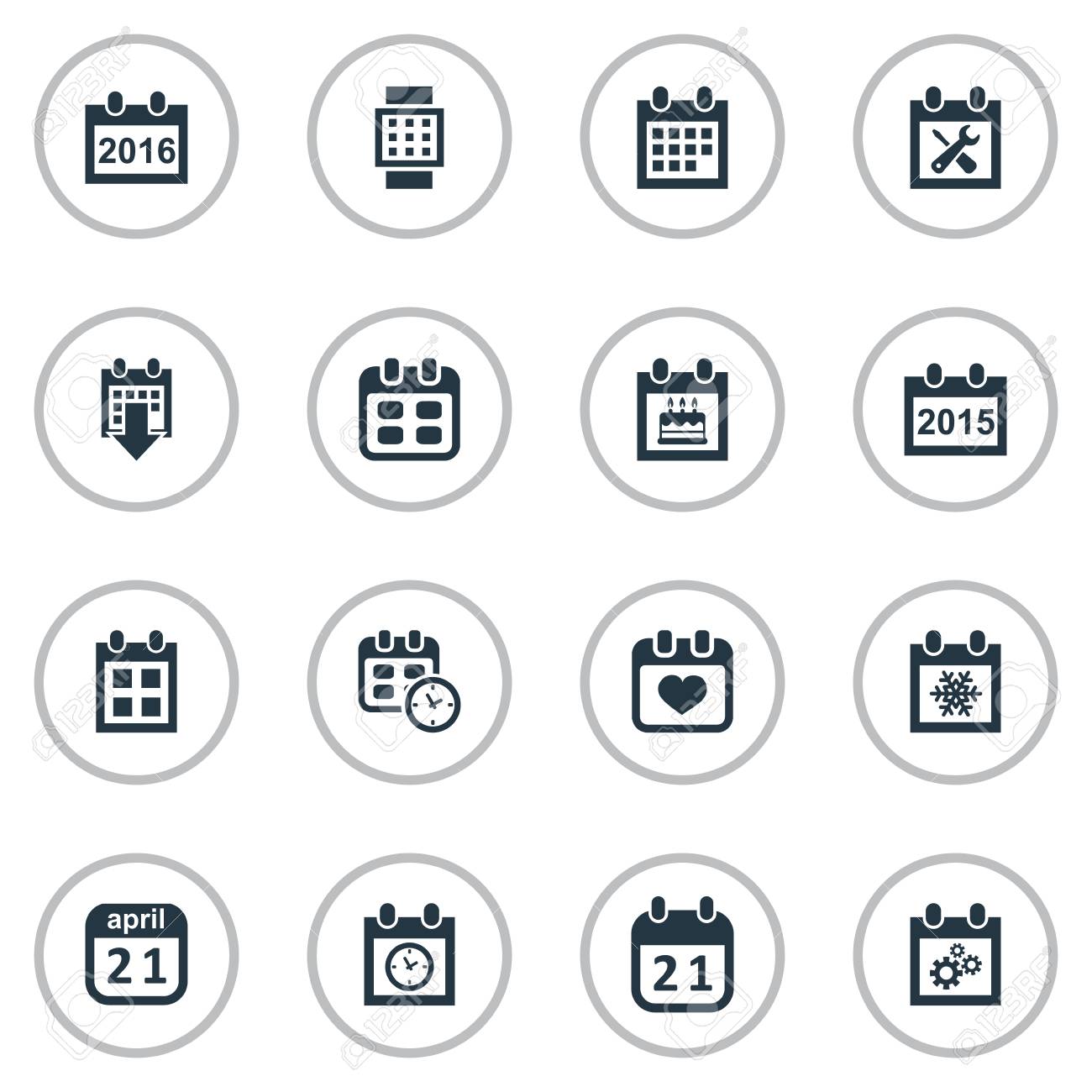 vector illustration set of simple plan icons elements planner