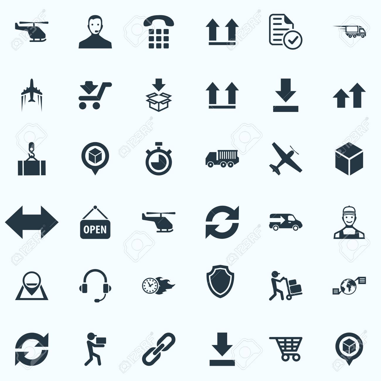 シンプルなエンジニア リング アイコンのベクター イラスト セット 要素の下側 宅配便 コンサルタントおよびその他の類義語マップなど のイラスト素材 ベクタ Image 6110