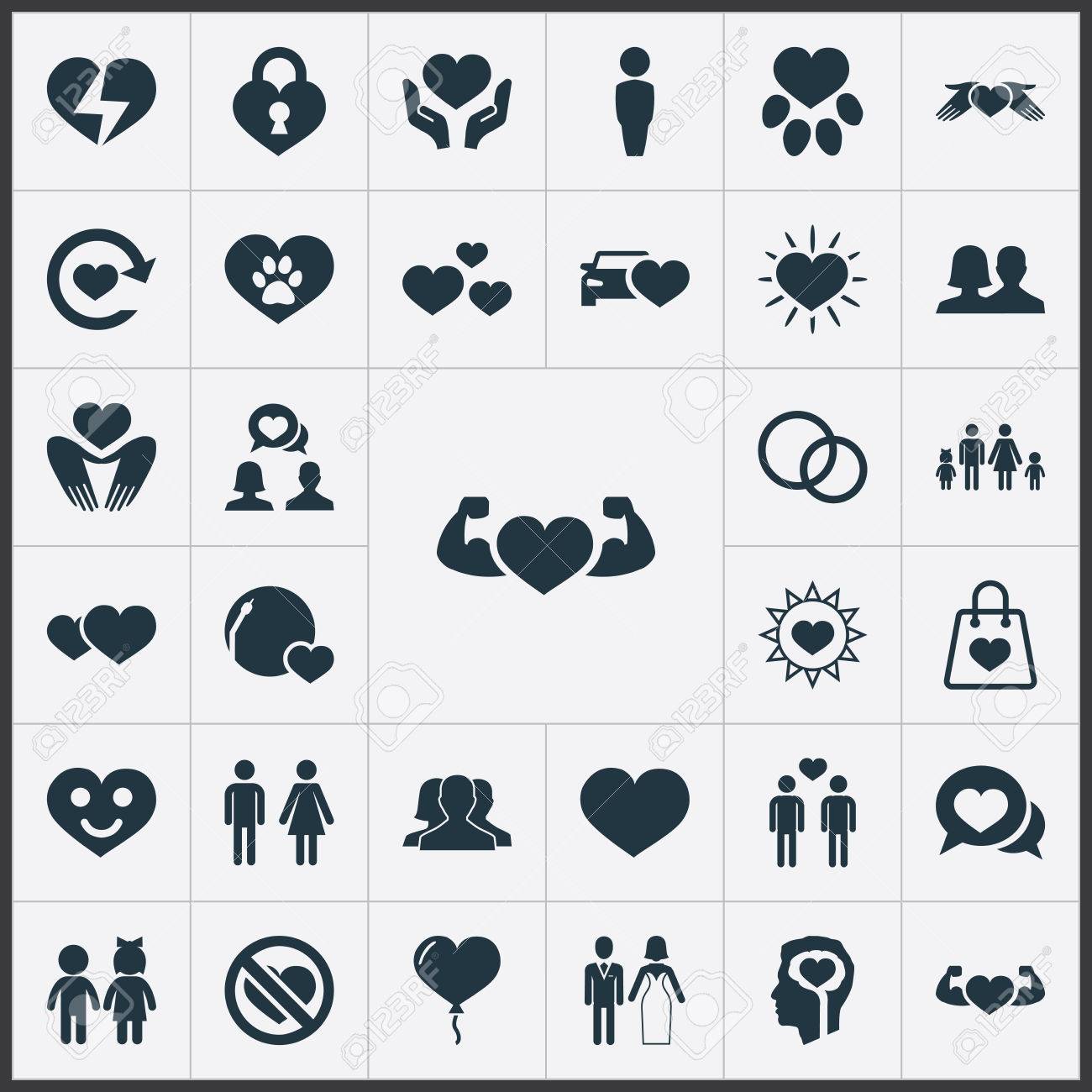 簡単な結婚式のアイコンのベクトル イラスト セット 要素の通信 同性愛者 愛好家 類義語他力袋と注意してください のイラスト素材 ベクタ Image 9952