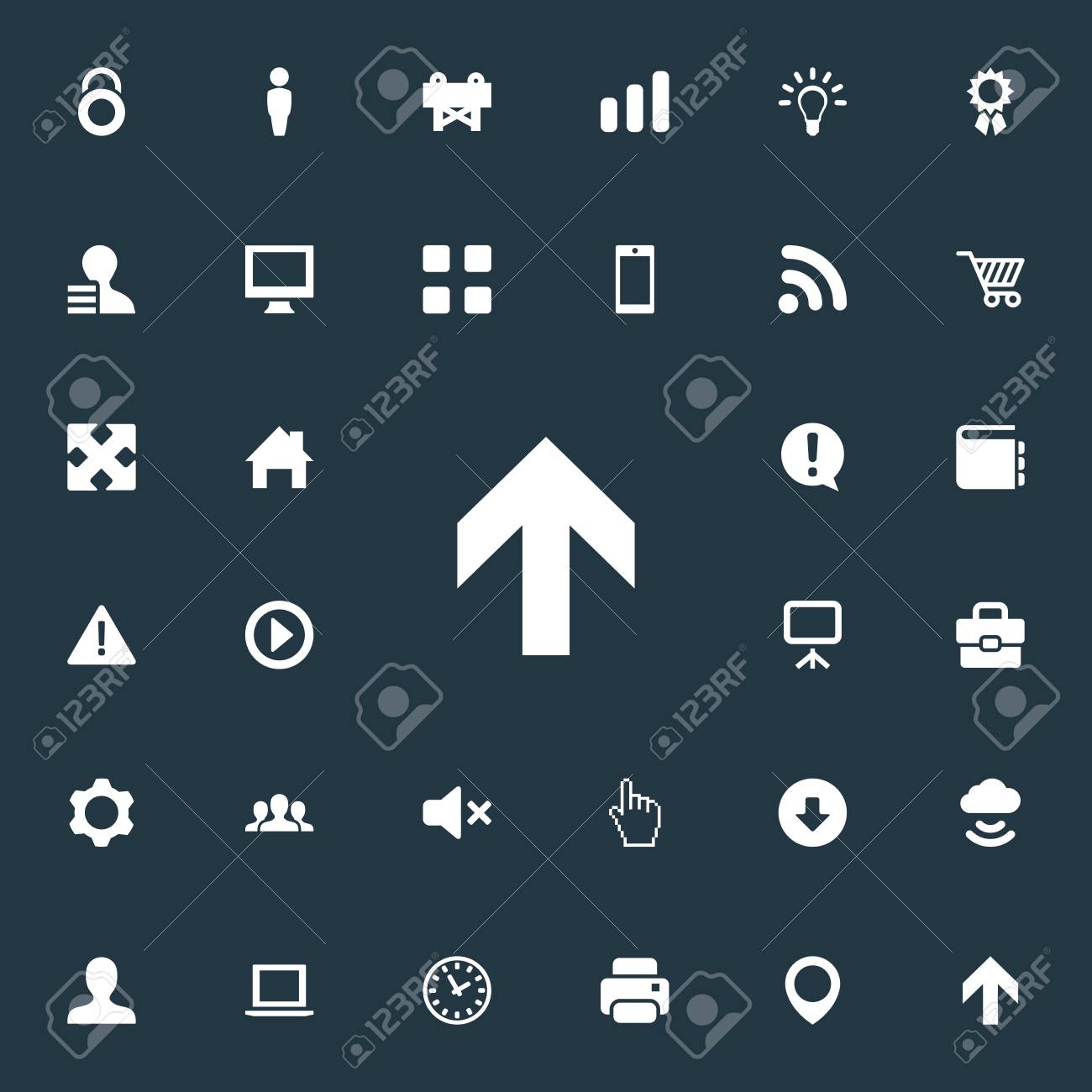 シンプルな Ui のアイコンのベクトル イラスト セット 要素のスーツ