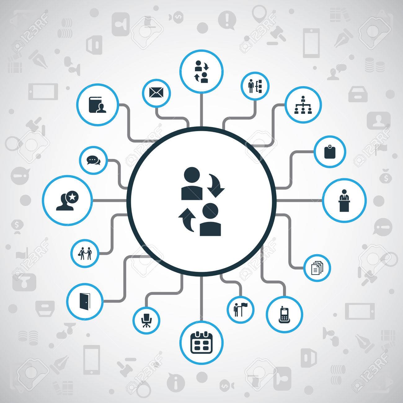 Vector Illustration Set Of Simple Hr Icons Elements Elbow Chair Identification Card Interaction And Other Synonyms Door Record And Chair Royalty Free Cliparts Vectors And Stock Illustration Image 84556502