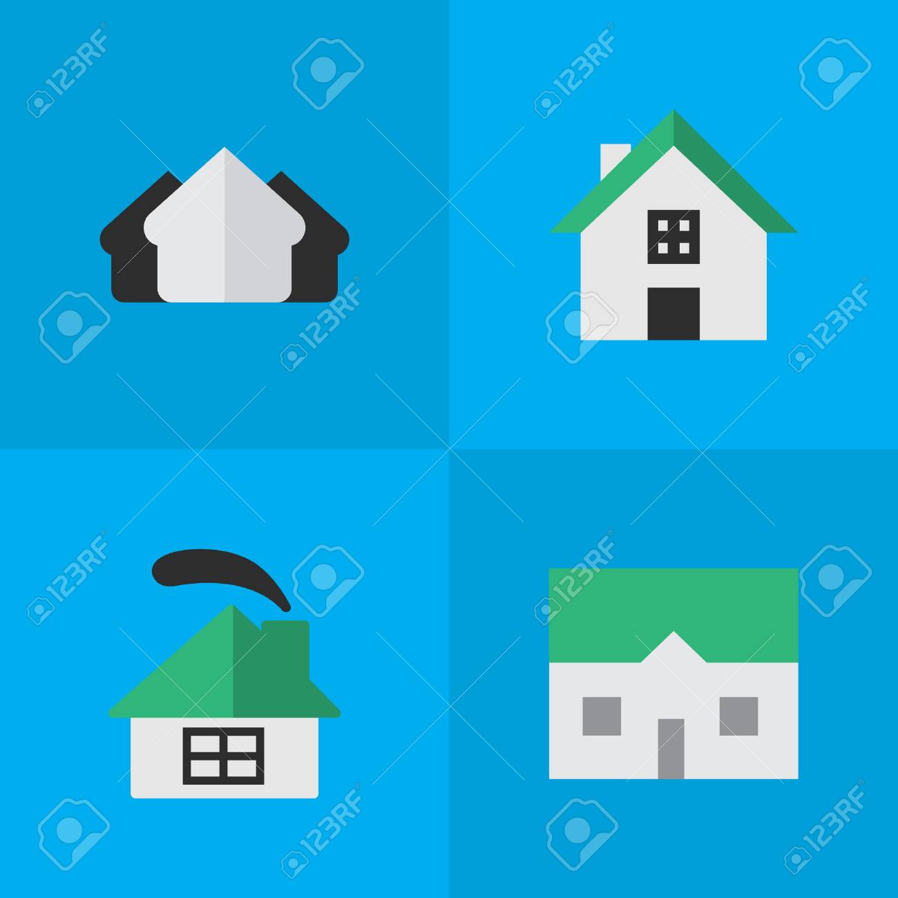 vector illustration set of simple estate icons elements property free simple estate