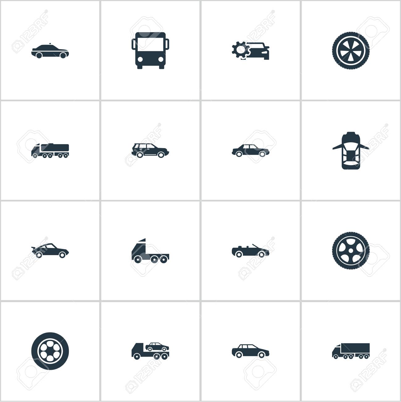 illustration set of simple
