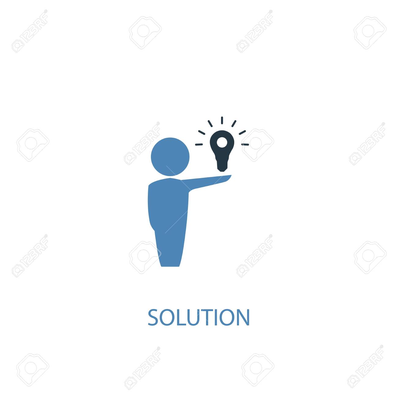 Solution concept 2 colored icon. Simple blue element illustration. Solution concept symbol design. Can be used for web and mobile - 130217567 Solution concept 2 colored icon. Simple blue element illustration. Solution concept symbol design. Can be used for web and mobile - 130217567