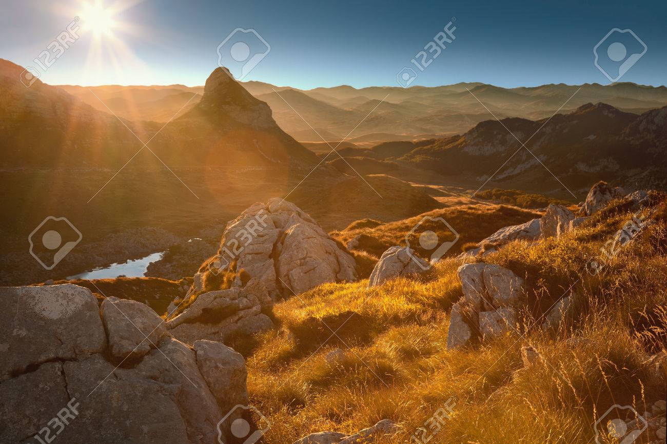 beautiful mountain sunrise in durmitor national park montenegro beautiful mountain sunrise
