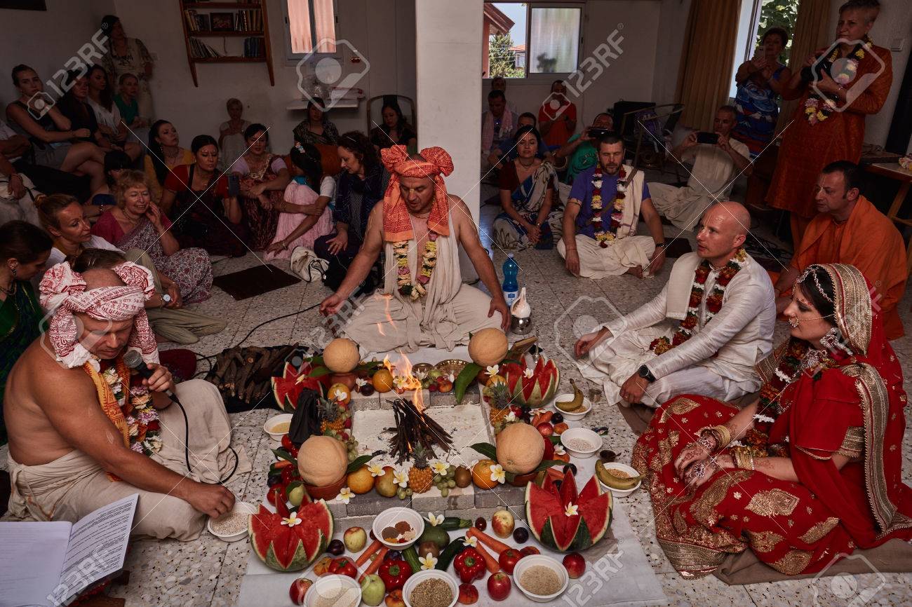 Tel Aviv 10 05 2017 Vedic Traditional Hare Krishna Wedding Stock Photo Picture And Royalty Free Image Image 81987449