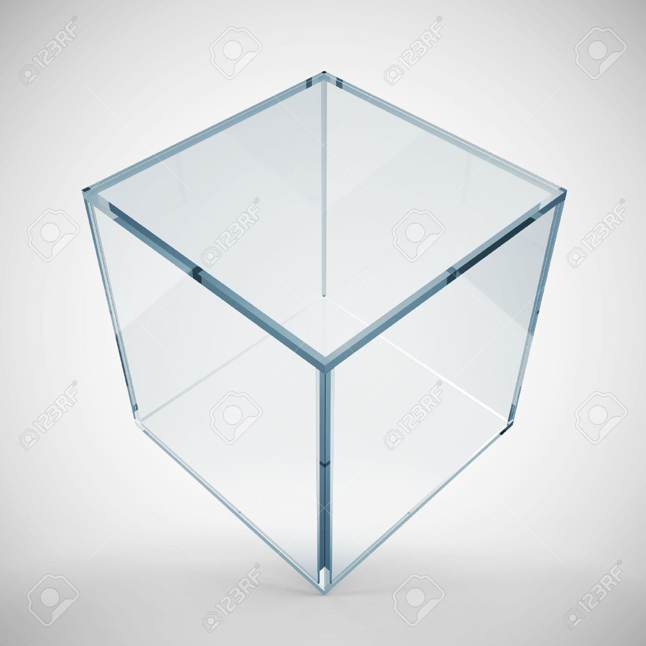 empty glass cube on gradient background stock photo picture and glass cube