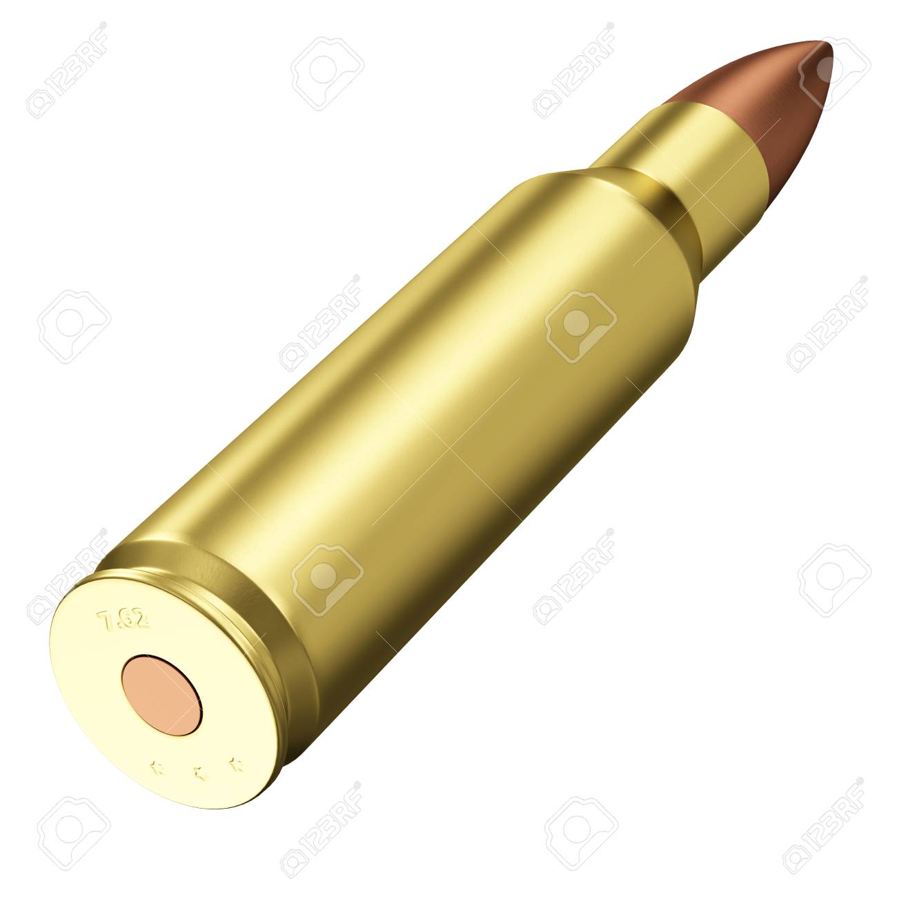 Rifle Bullet Isolated On White Background. Military Weapons Concept. Stock  Photo, Picture And Royalty Free Image. Image 73079266.
