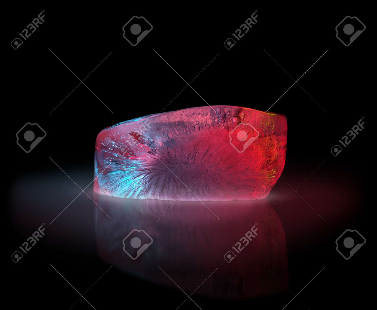 Fancy looking ice crystal on the glass surface - 133378231 Fancy looking ice crystal on the glass surface - 133378231