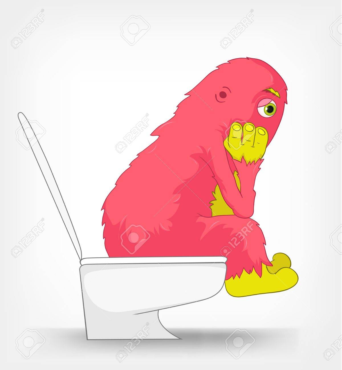 Funny Monster Wc Royalty Free Cliparts Vectors And Stock Illustration Image 14575706