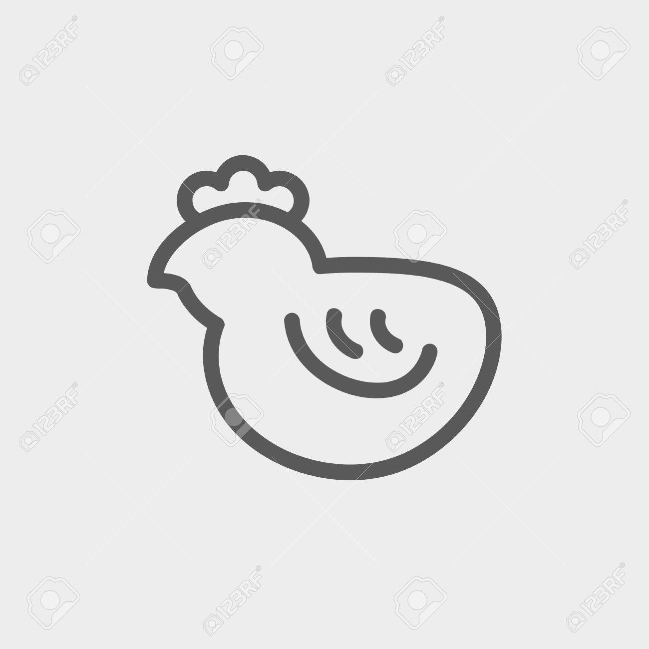 chick icon thin line