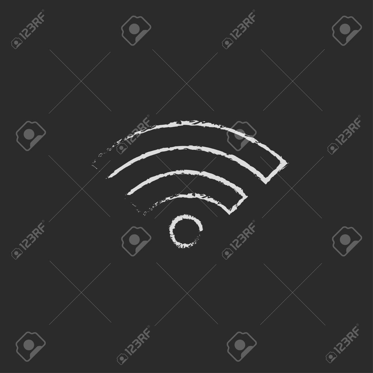 Wifi アイコンが黒の背景に分離された黒板白ベクトル アイコンをチョークで描きます のイラスト素材 ベクタ Image Wifi アイコンが黒の背景に分離された黒板白ベクトル アイコンをチョークで描きます のイラスト素材 ベクタ Image