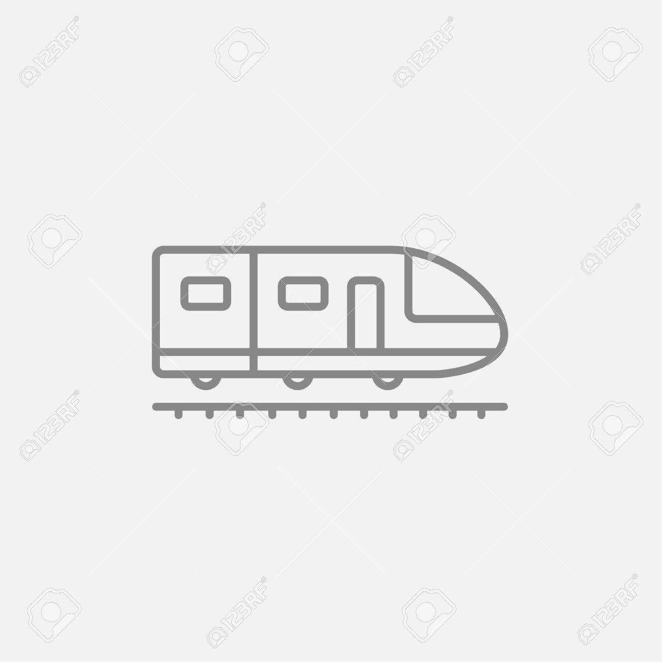 現代の高速列車線アイコン Web モバイルのインフォ グラフィックです ベクトル暗い灰色アイコン ライトグレーの背景に分離されました のイラスト素材 ベクタ Image