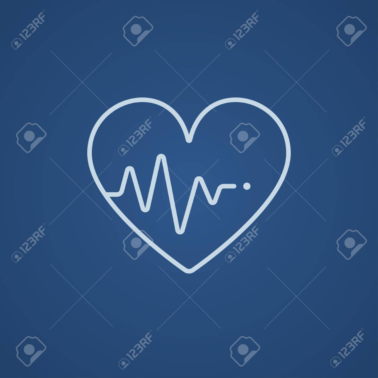 Herz Symbol Mit Kardiogramm Linie Symbol Fur Web Mobile Und Infografiken Vector Hellblau Symbol Auf Blauem Hintergrund Lizenzfrei Nutzbare Vektorgrafiken Clip Arts Illustrationen Image 49740819